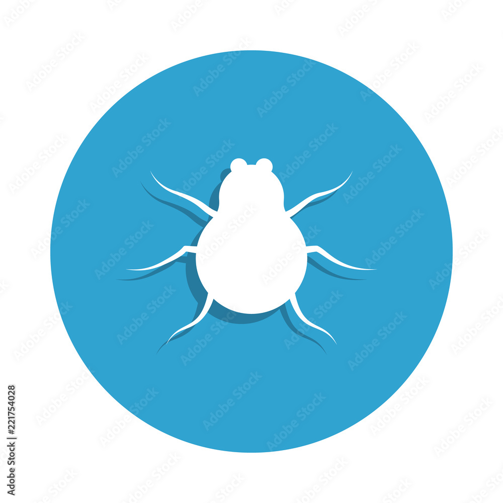 Poster virus icon in badge style. one of cyber security collection icon can be used for ui, ux