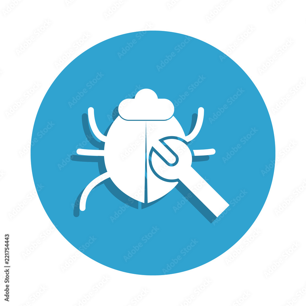Aufkleber virus patch icon in badge style. one of cyber security collection icon can be used for ui, ux