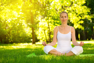 Yoga. Concept of healthy lifestyle.