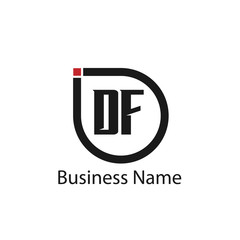 Initial Letter DF Logo Template Design
