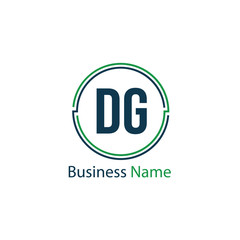 Initial Letter DG Logo Template Design