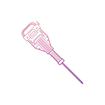 juckhammer icon in Nolan style. One of Home repair tool collection icon can be used for UI, UX