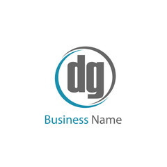 Initial Letter DG Logo Template Design