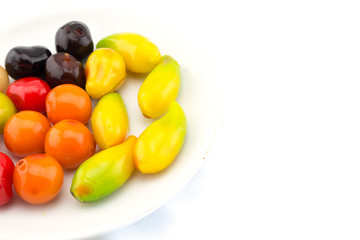Deletable Imitation Fruits on white background