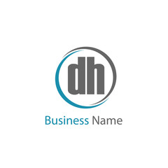 Initial Letter DH Logo Template Design