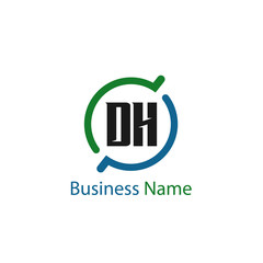 Initial Letter DH Logo Template Design