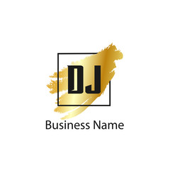 Initial Letter DJ Logo Template Design