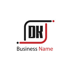 Initial Letter DK Logo Template Design
