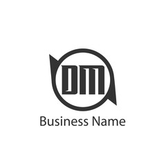 Initial Letter DM Logo Template Design