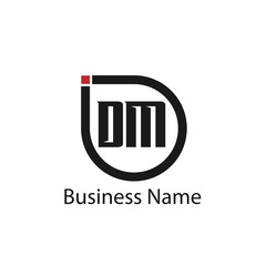 Initial Letter DM Logo Template Design