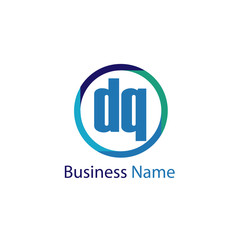 Initial Letter DQ Logo Template Design