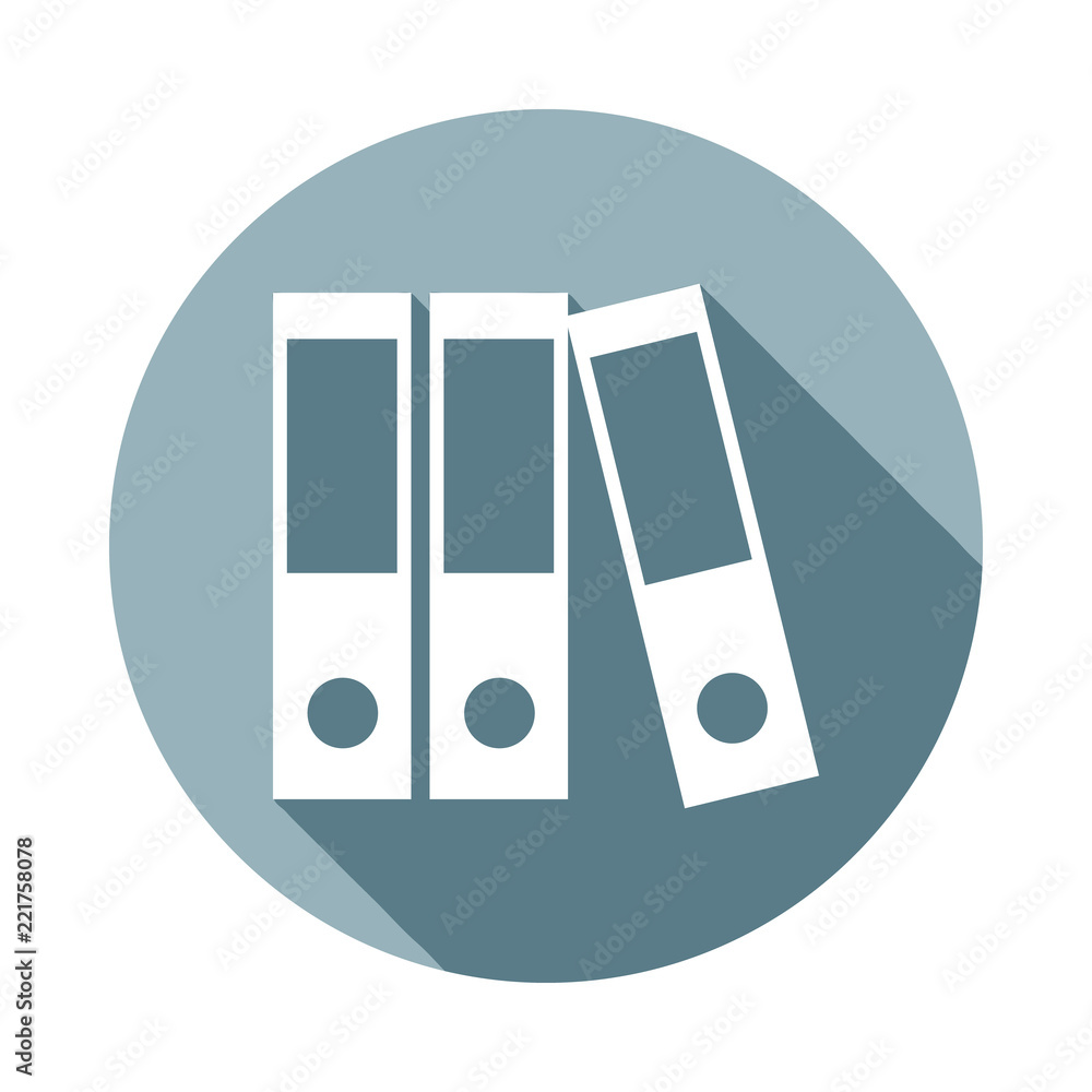 Poster binders vector icon in flat long shadow style. one of web collection icon can be used for ui, ux