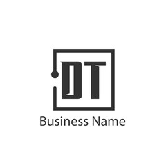 Initial Letter DT Logo Template Design