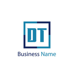 Initial Letter DT Logo Template Design