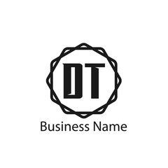 Initial Letter DT Logo Template Design