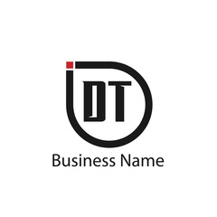 Initial Letter DT Logo Template Design
