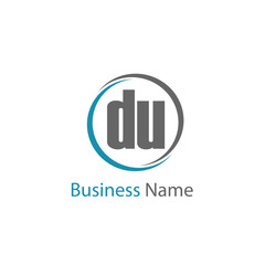 Initial Letter DU Logo Template Design