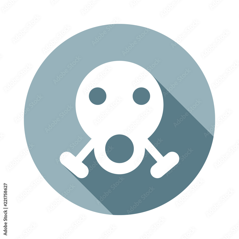 Poster gas mask icon in flat long shadow style. one of web collection icon can be used for ui, ux