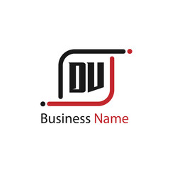 Initial Letter DV Logo Template Design
