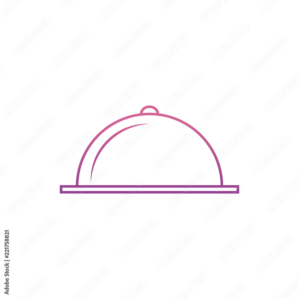 Poster serving trayicon in nolan style. one of web collection icon can be used for ui, ux