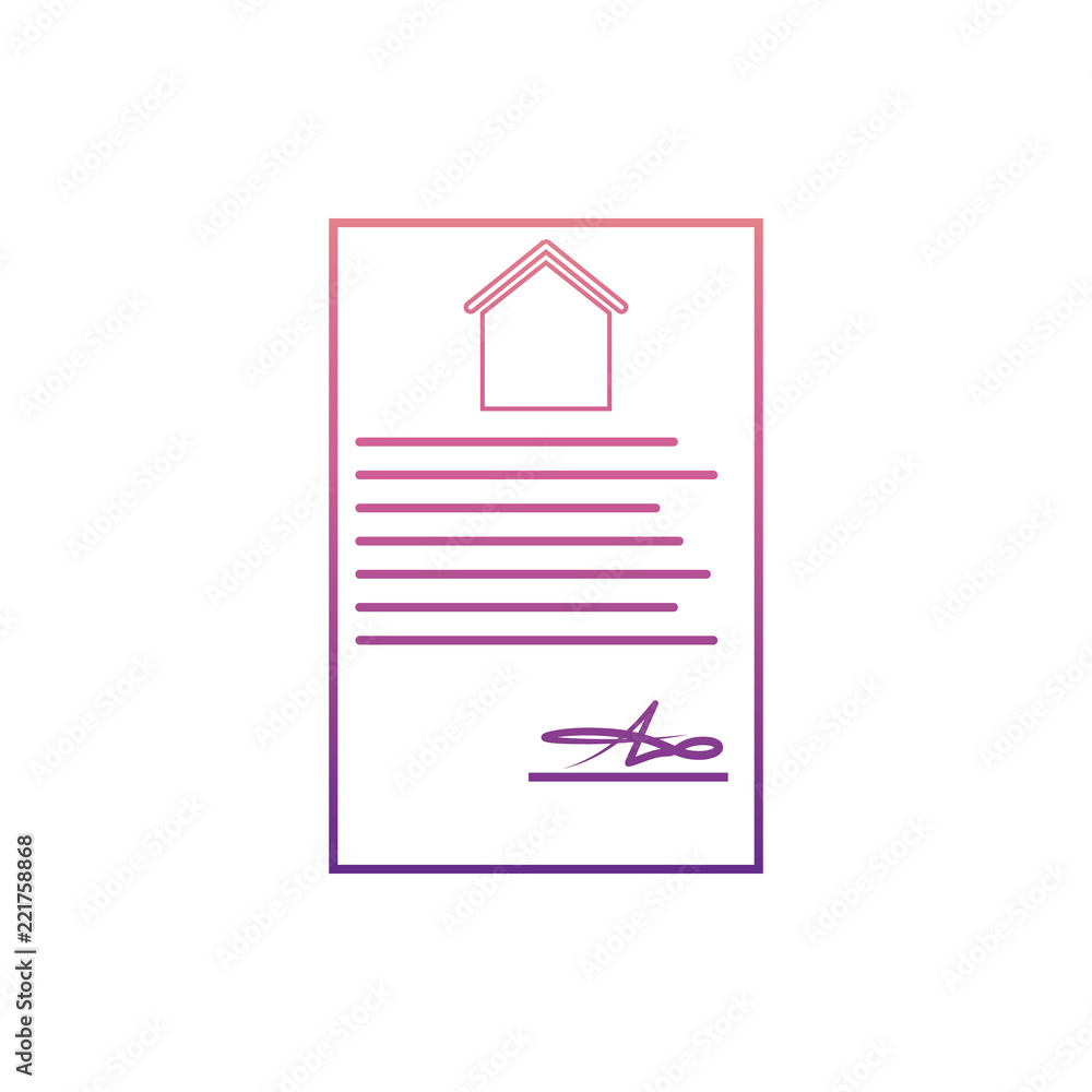 Poster contract for the purchase of an apartmenticon in nolan style. one of web collection icon can be used