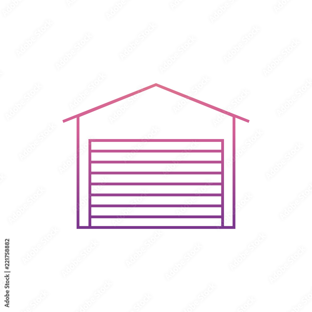 Poster garageicon in nolan style. one of web collection icon can be used for ui, ux