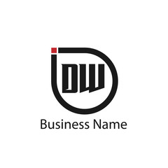 Initial Letter DW Logo Template Design