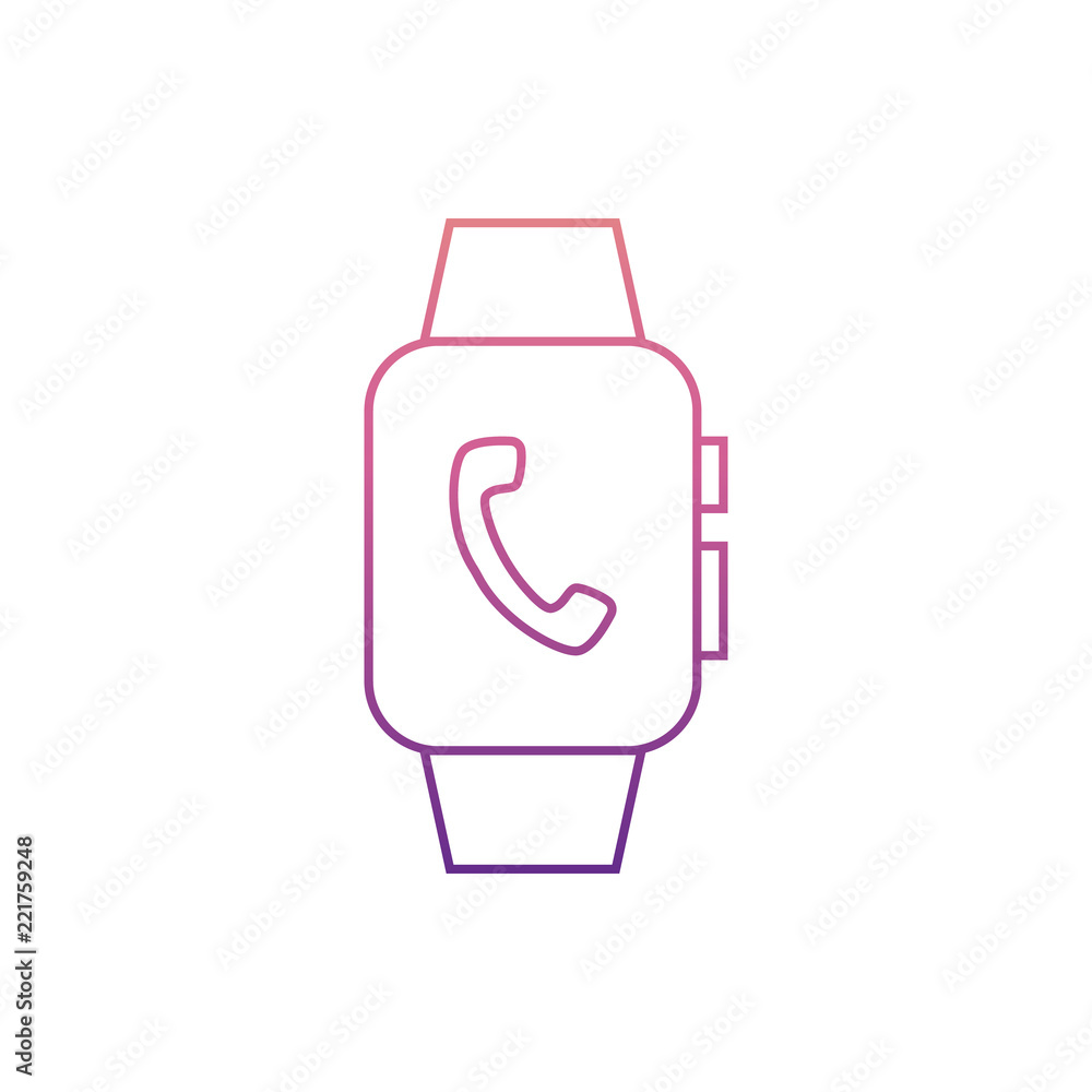 Poster smart watch handseticon in nolan style. one of web collection icon can be used for ui, ux