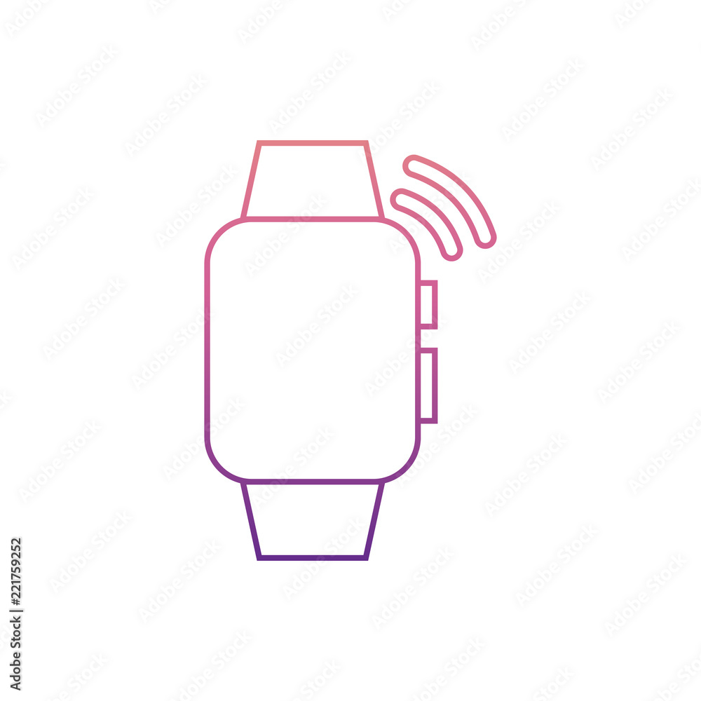 Poster smart watch callicon in nolan style. one of web collection icon can be used for ui, ux