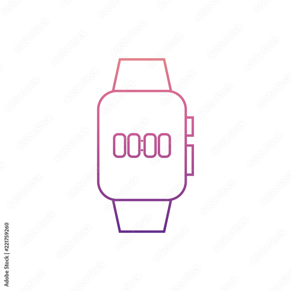Poster stop watch on smart watchesicon in nolan style. one of web collection icon can be used for ui, ux