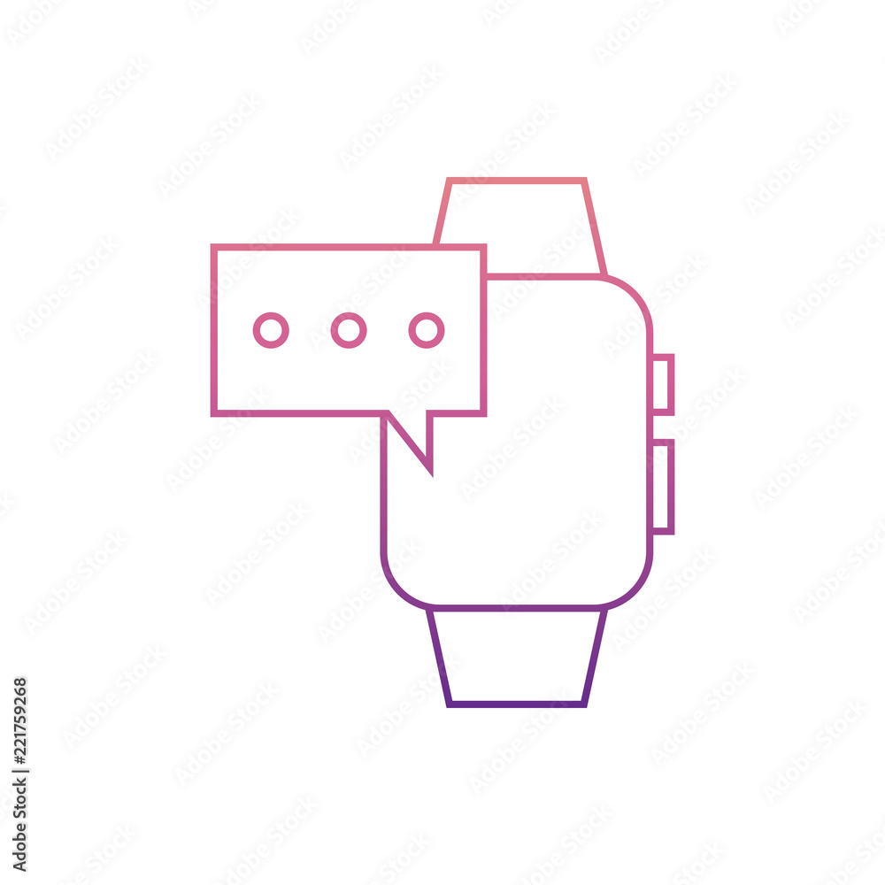 Poster smart watch messageicon in nolan style. one of web collection icon can be used for ui, ux