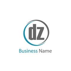 Initial Letter DZ Logo Template Design