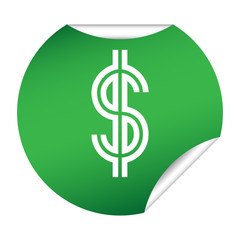 Dollar Sign Circle Sticker