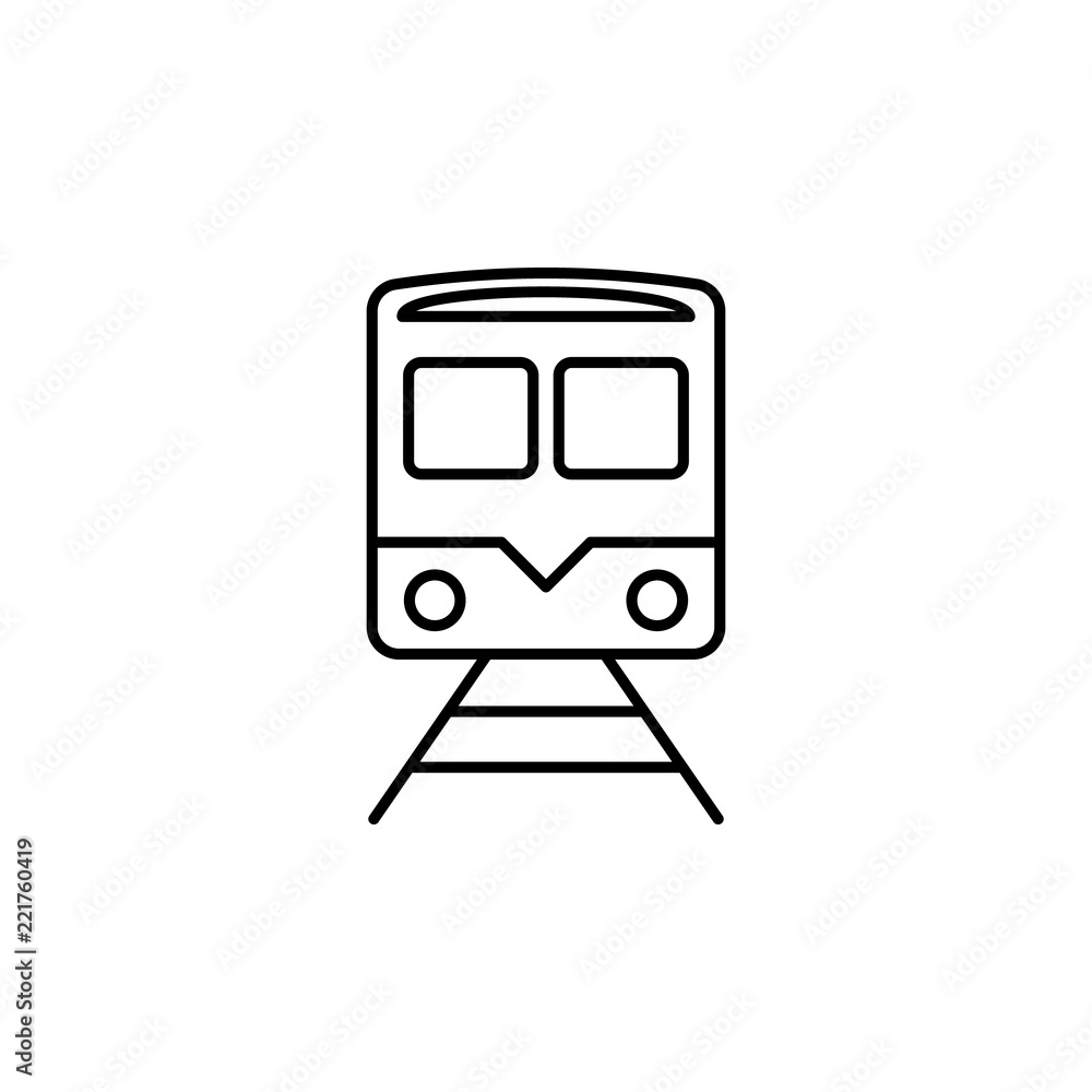 Poster train icon. element of global logistics icon for mobile concept and web apps. thin line train icon c