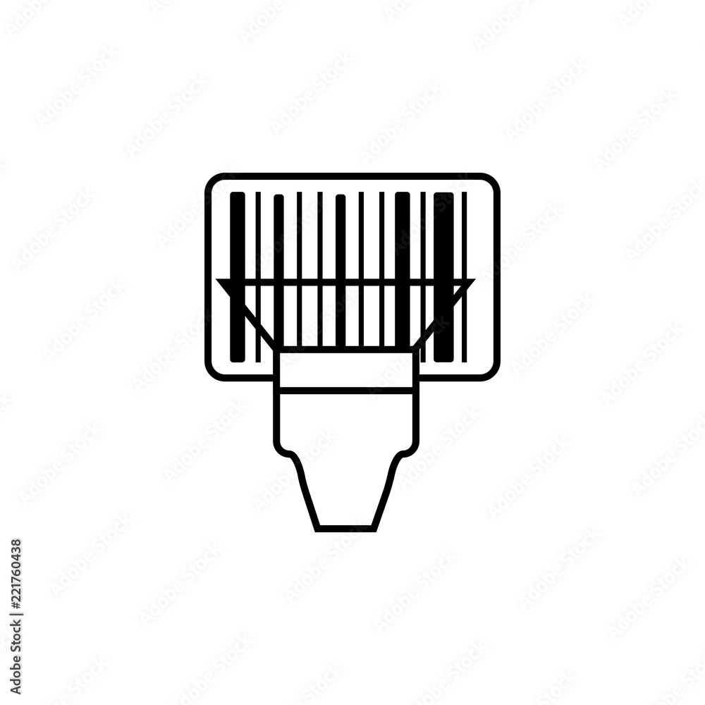 Poster barcode scanner icon. element of global logistics icon for mobile concept and web apps. thin line ba