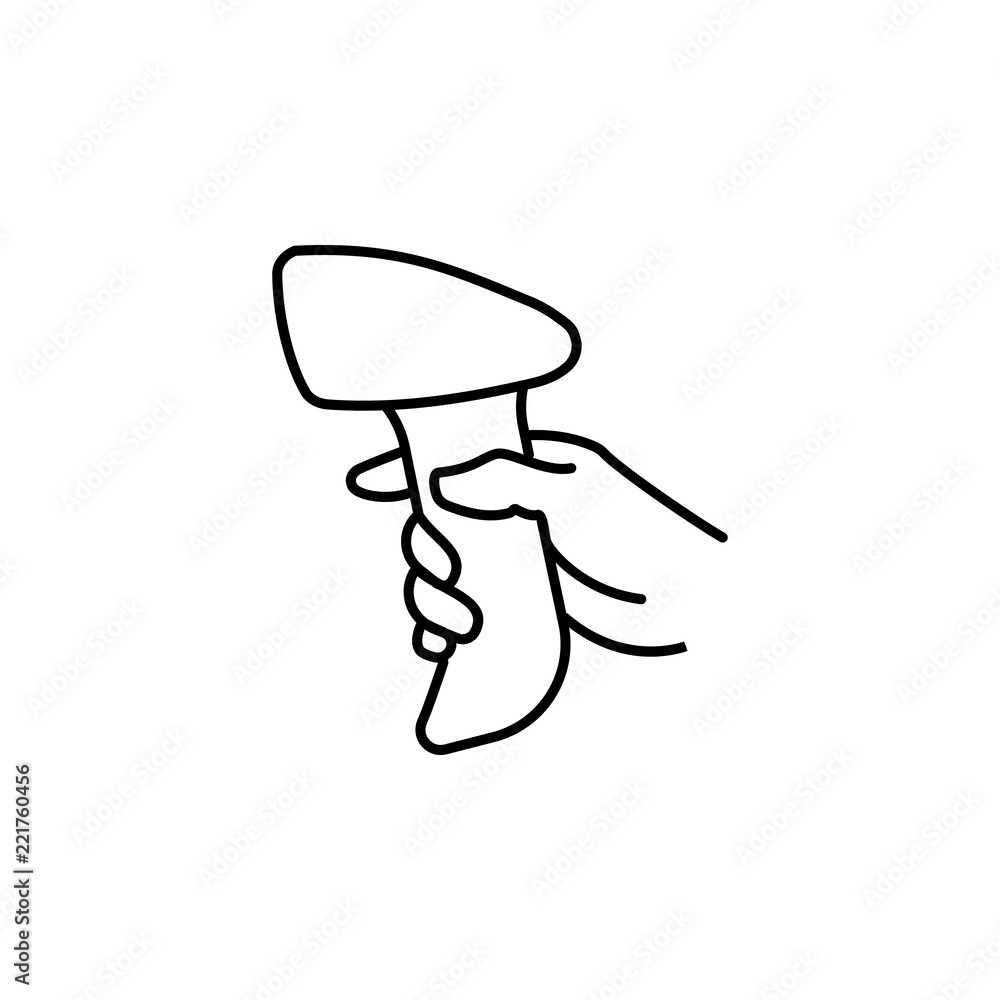 Poster barcode scanner icon. element of global logistics icon for mobile concept and web apps. thin line ba