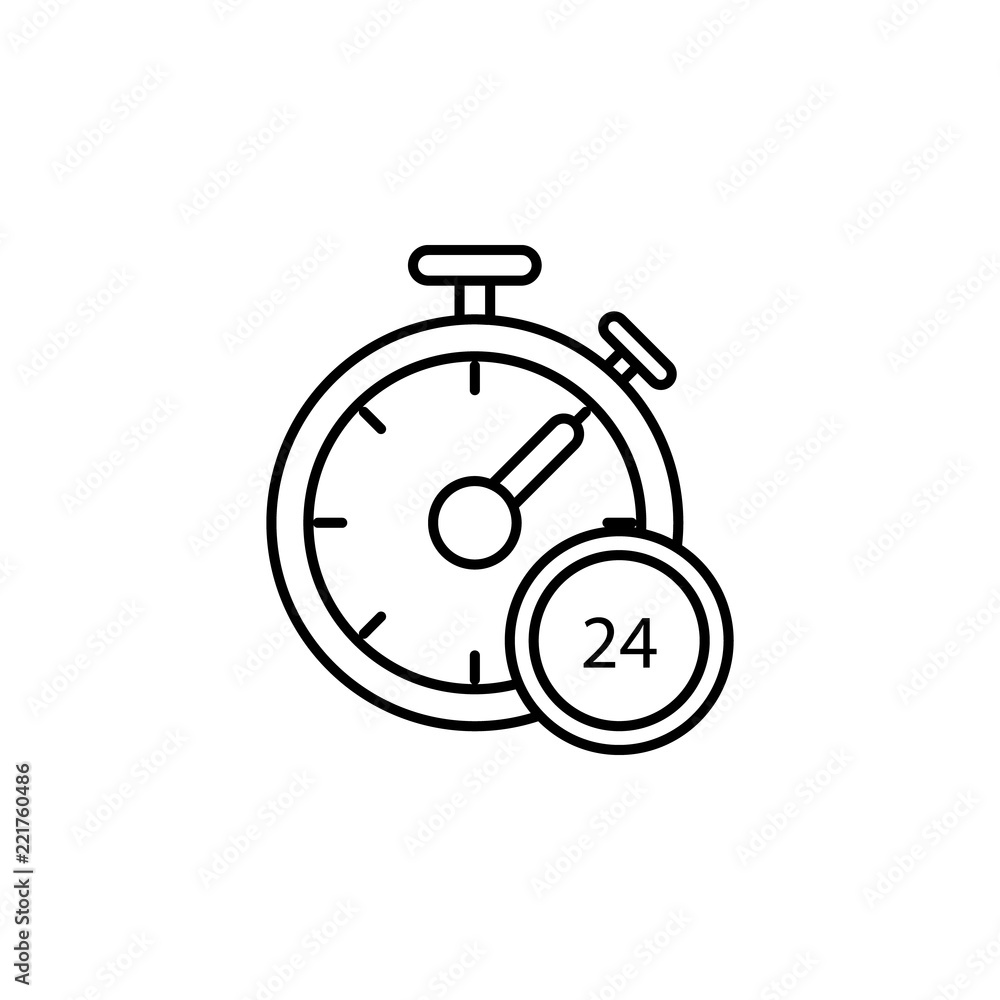 Poster stopwatch icon. element of global logistics icon for mobile concept and web apps. thin line stopwatc