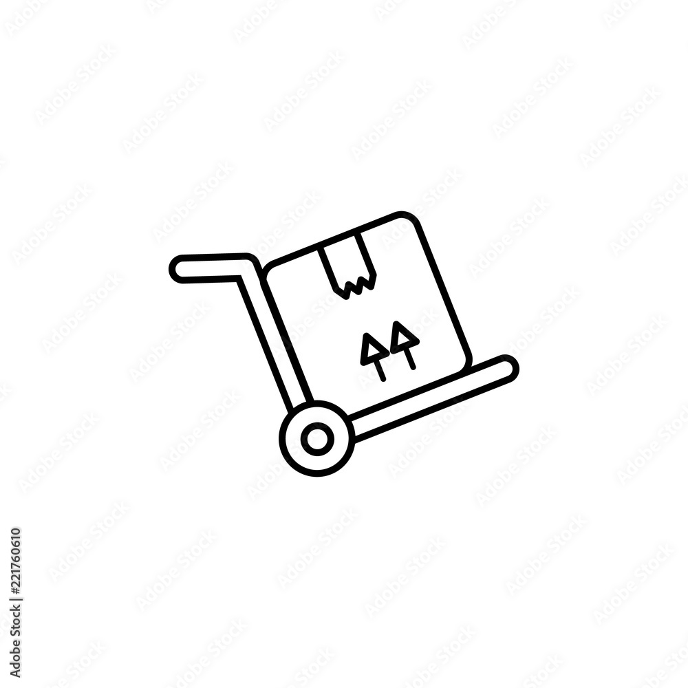 Poster move box icon. element of global logistics icon for mobile concept and web apps. thin line move box 