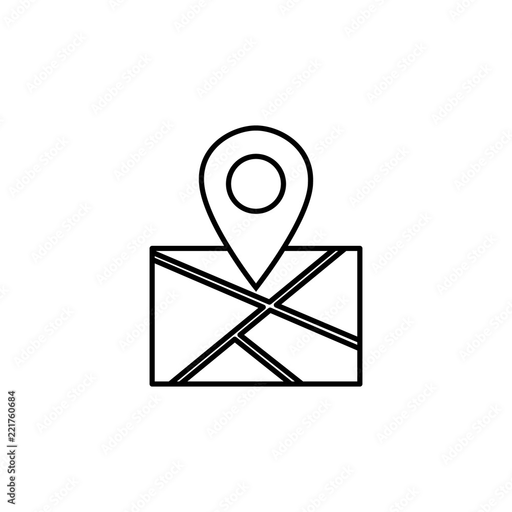 Poster map icon. element of global logistics icon for mobile concept and web apps. thin line map icon can b