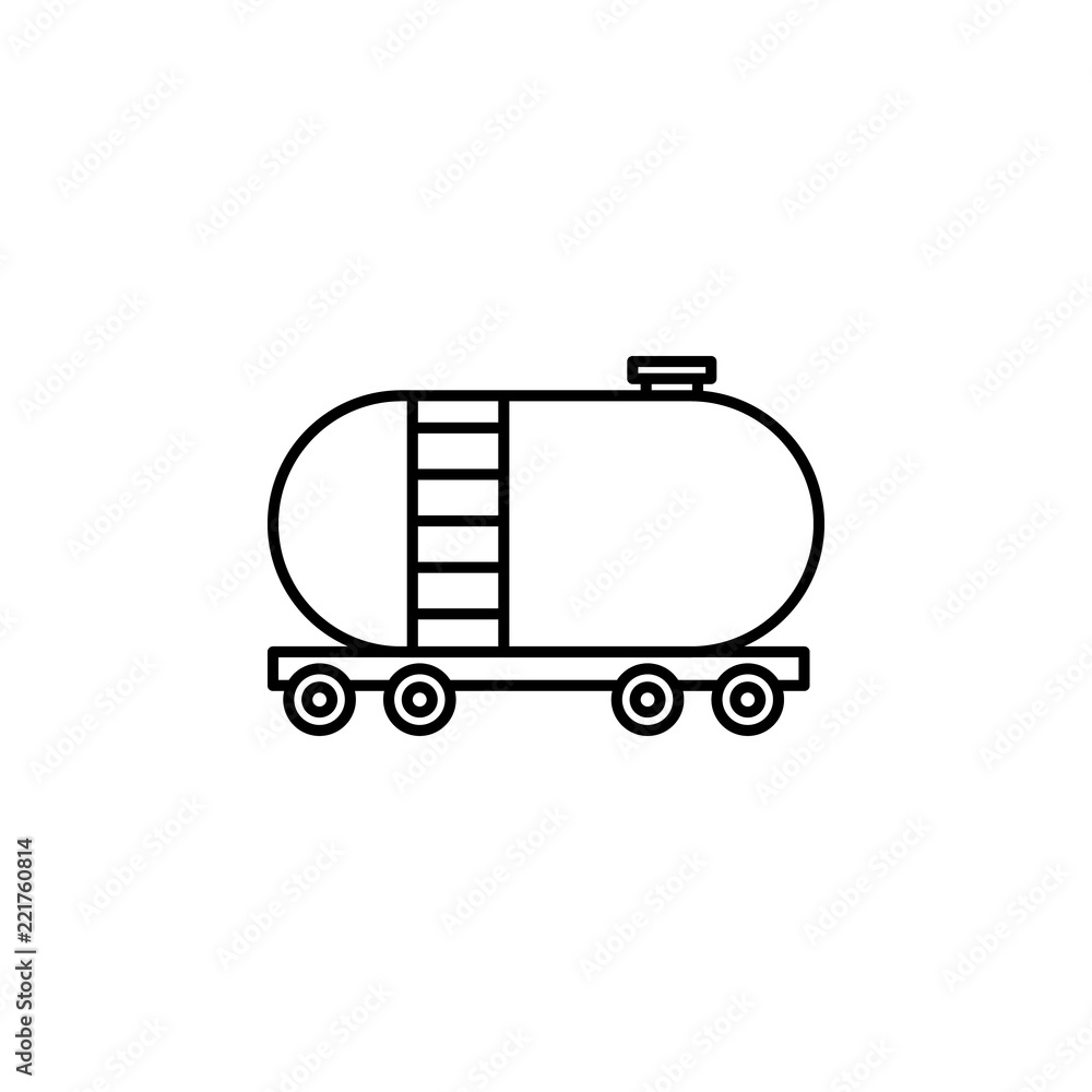 Aufkleber tank wagon icon. element of global logistics icon for mobile concept and web apps. thin line tank wa
