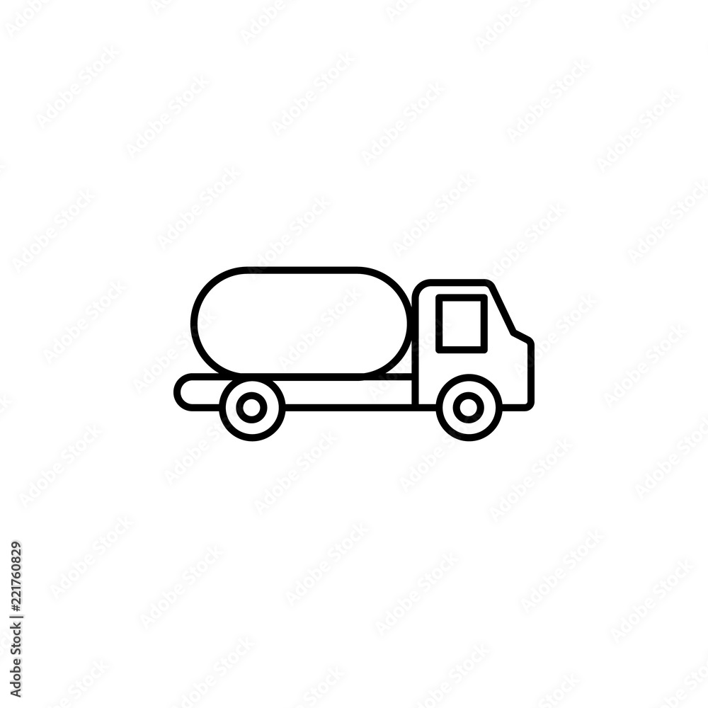 Aufkleber tank wagon icon. element of global logistics icon for mobile concept and web apps. thin line tank wa