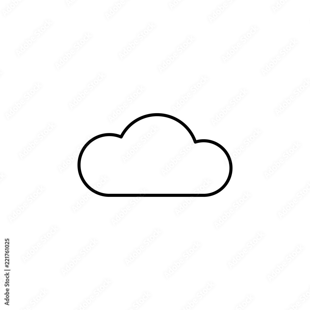 Poster cloud sign icon. element of image sign for mobile concept and web apps illustration. thin line icon 
