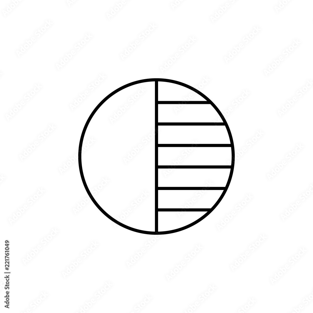 Poster Contrast sign icon. Element of image sign for mobile concept and web apps illustration. Thin line icon for website design and development, app development. Premium icon