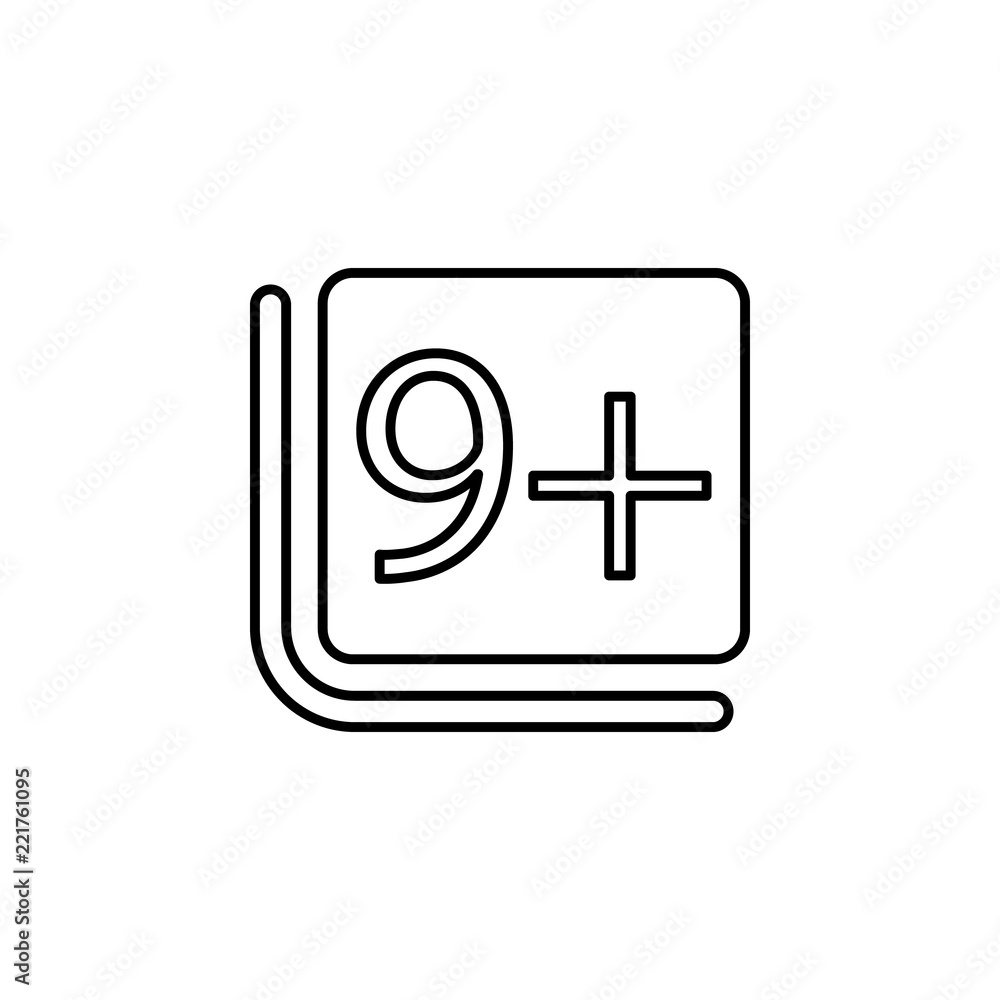 Poster nine sign icon. element of image sign for mobile concept and web apps illustration. thin line icon f