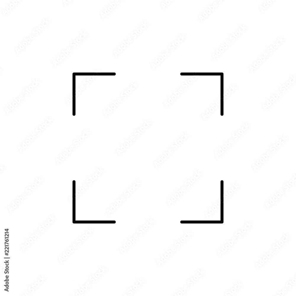 Poster focus sign icon. element of image sign for mobile concept and web apps illustration. thin line icon 