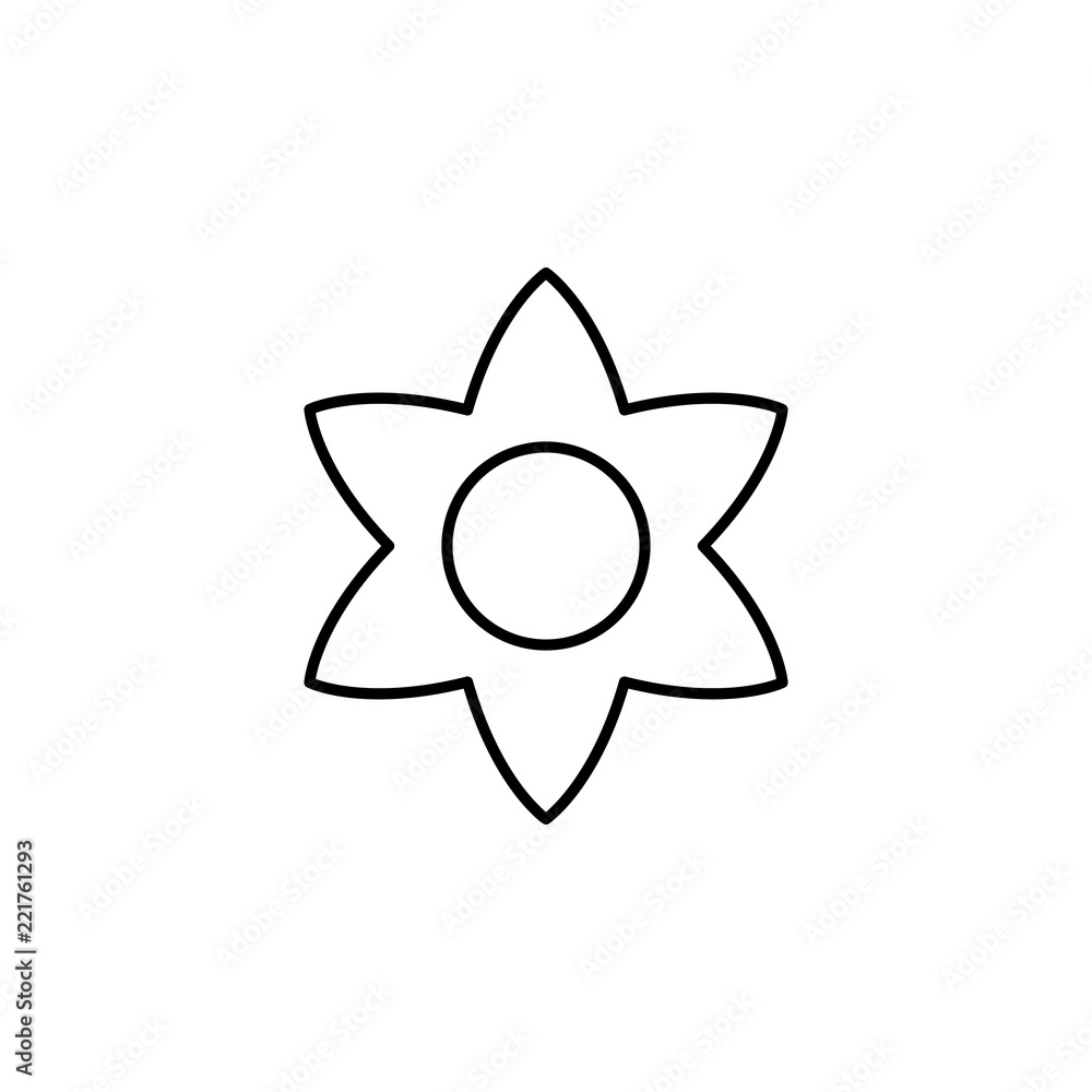 Poster flower sign icon. element of image sign for mobile concept and web apps illustration. thin line icon