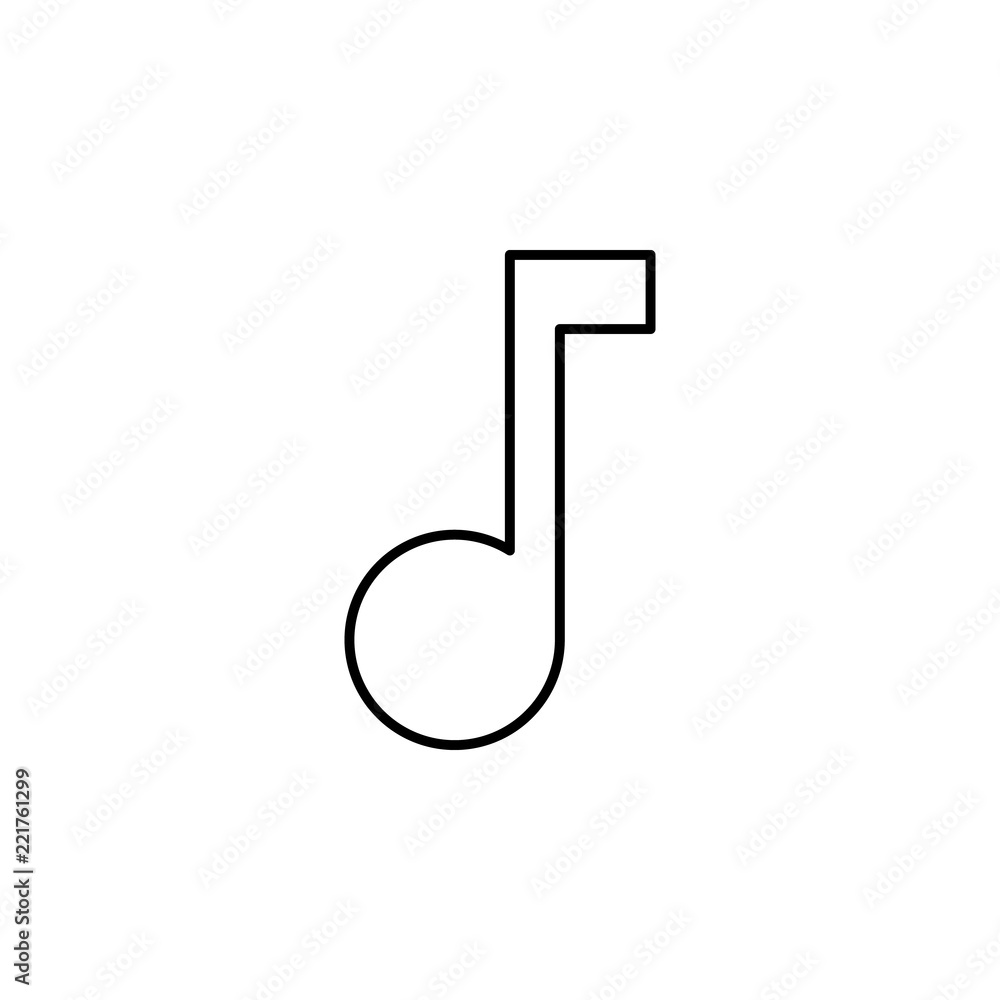 Aufkleber music sign icon. element of image sign for mobile concept and web apps illustration. thin line icon 