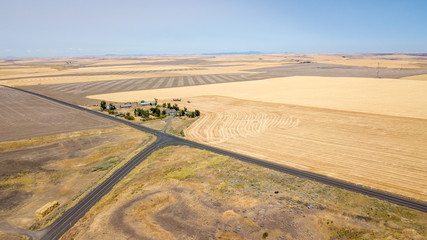 Drone photo of rural landscape