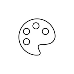 Palette sign icon. Element of image sign for mobile concept and web apps illustration. Thin line icon for website design and development, app development. Premium icon
