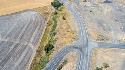 Obraz premium Drone photo of rural landscape